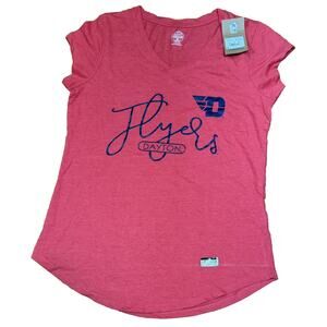NWT Dayton Flyers Basketball Women's Size M Short Sleeve Shirt, Red,